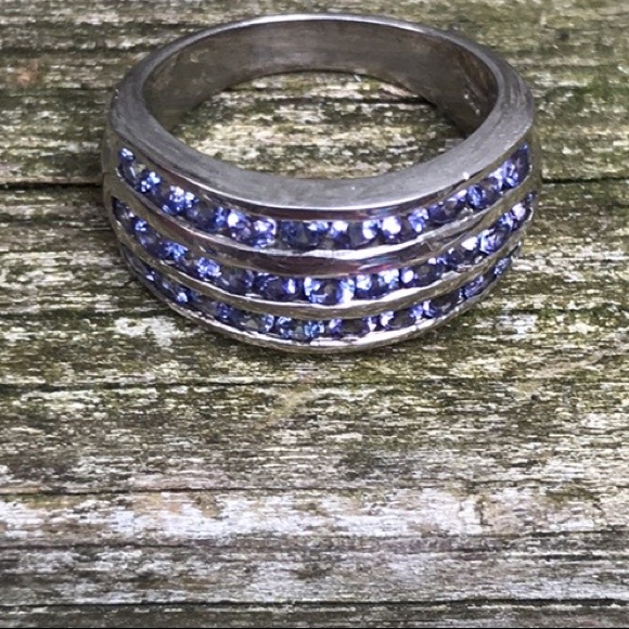 925 sterling silver purple ring 7 - Picture 3 of 7